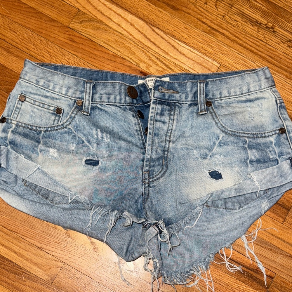 One Teaspoon Distressed Denim Women Shorts